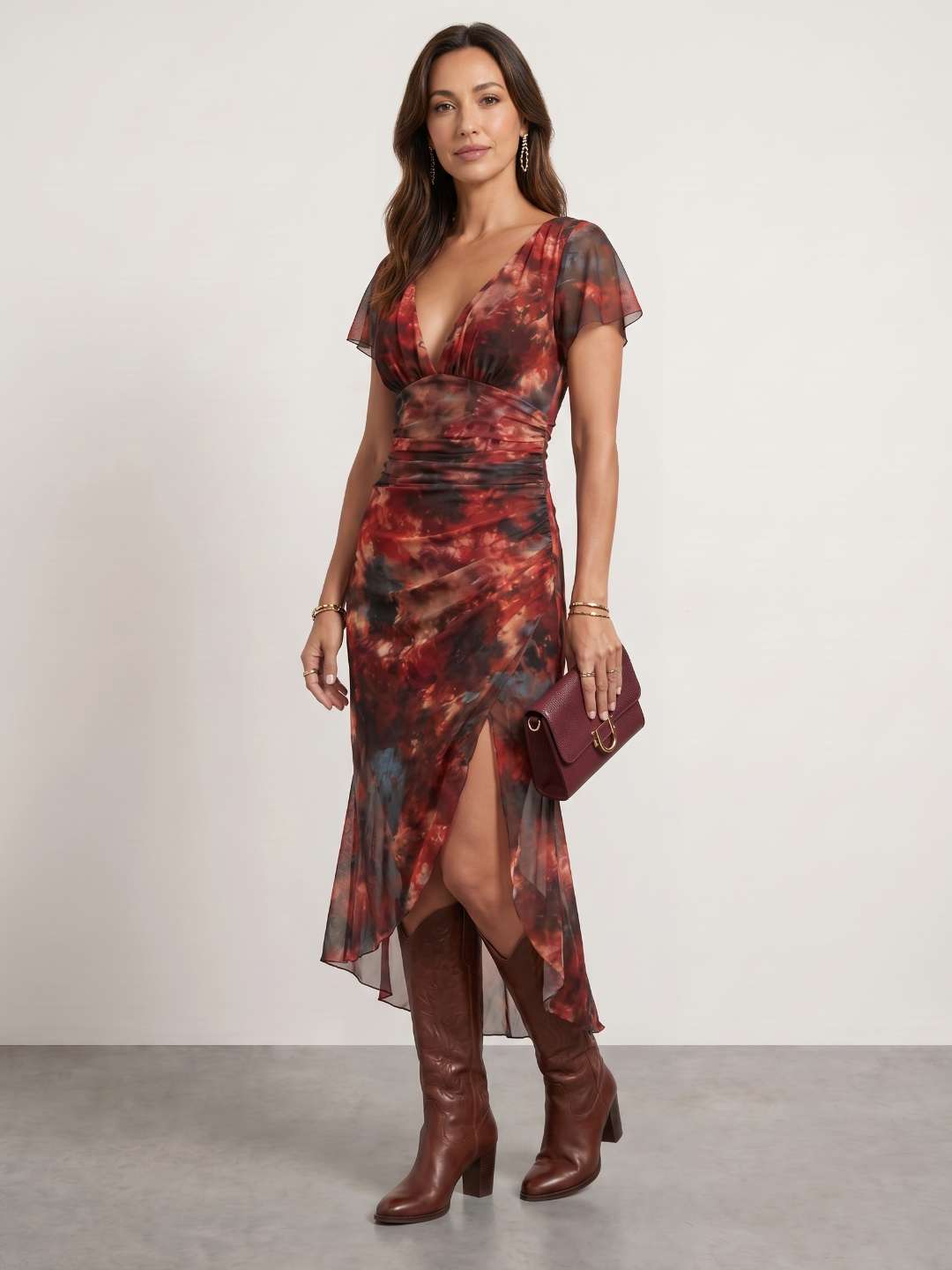 Midi dress with draped detail – Lidia Nova