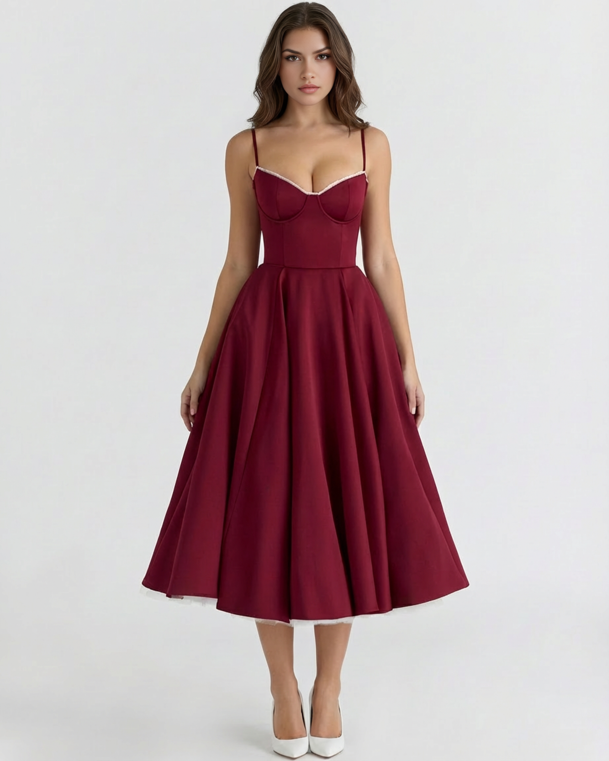 Midi dress with corset and full skirt – Lidia Nova