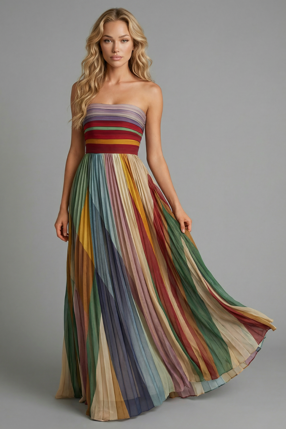 FIORELLA | Vestido Sin Mangas de Colores