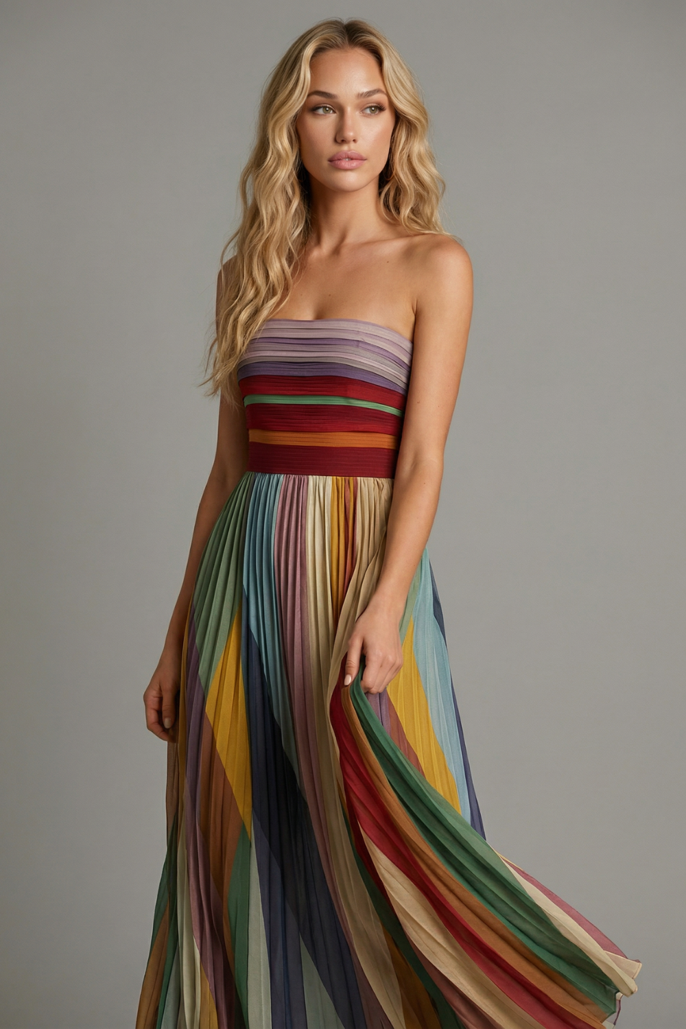 FIORELLA | Vestido Sin Mangas de Colores