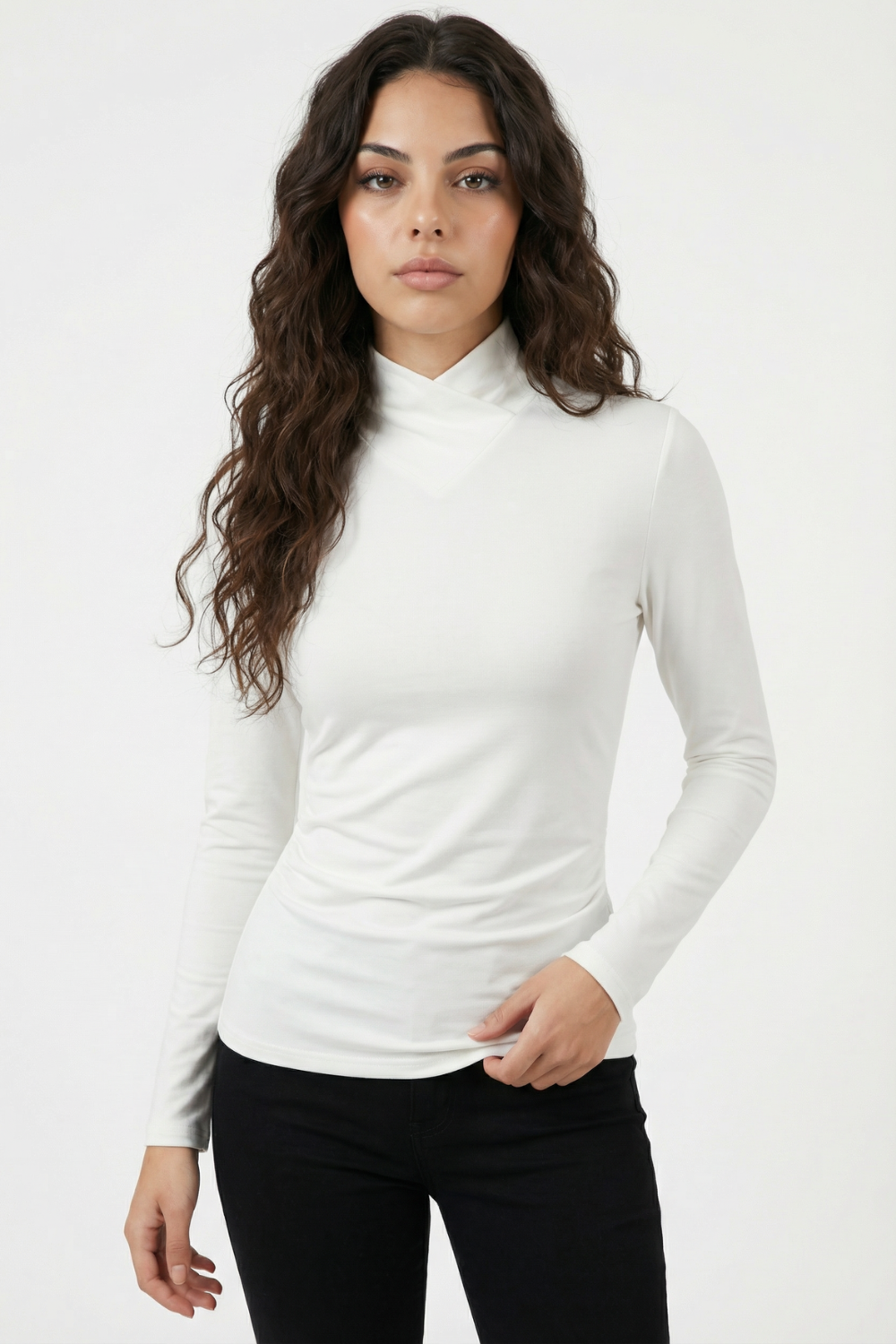 LEONOR | Camiseta Elegante Cuello Alto
