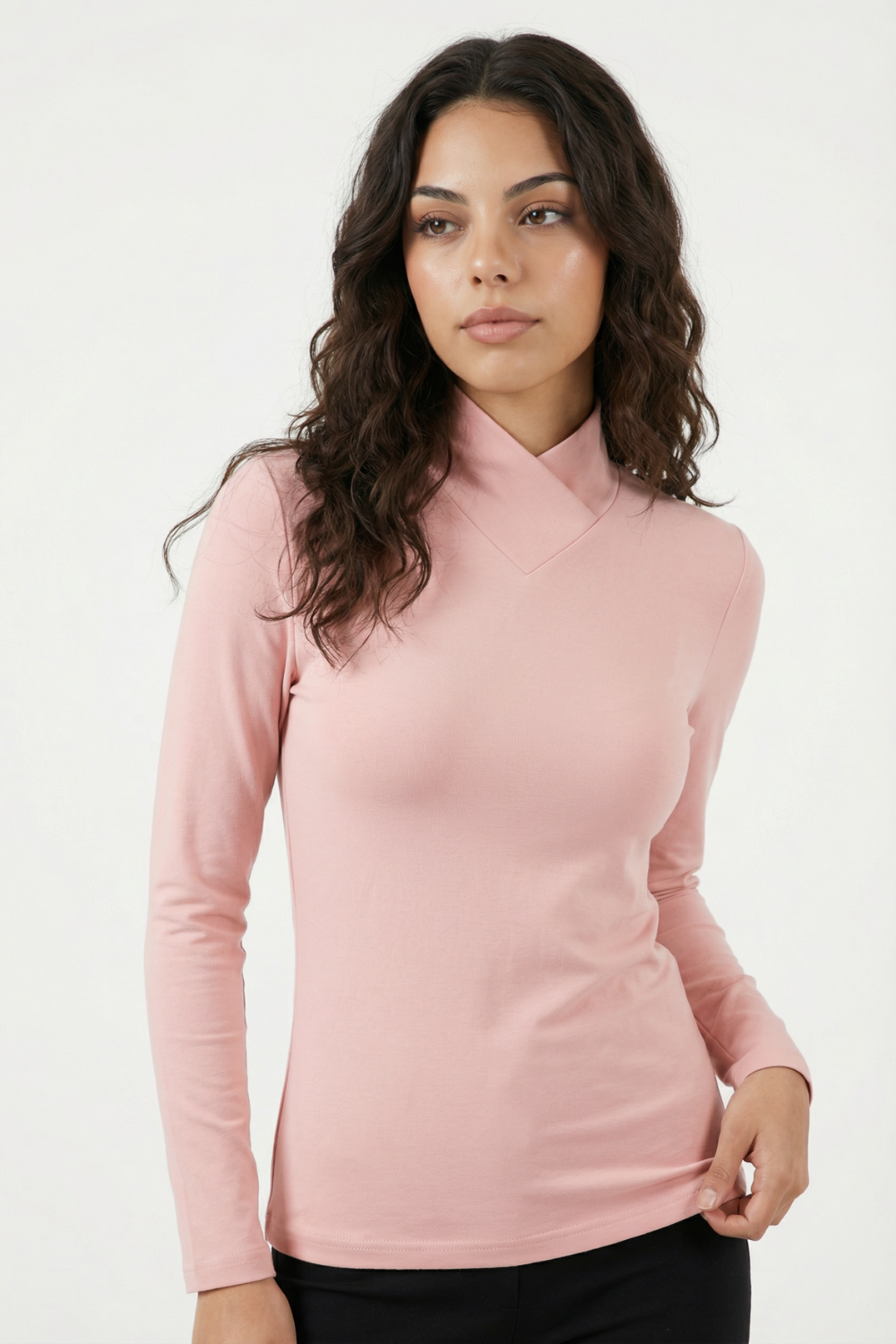 LEONOR | Camiseta Elegante Cuello Alto