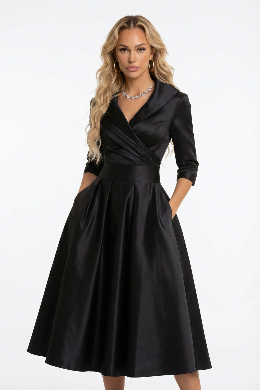 LINA | Vestido Midi de Satén