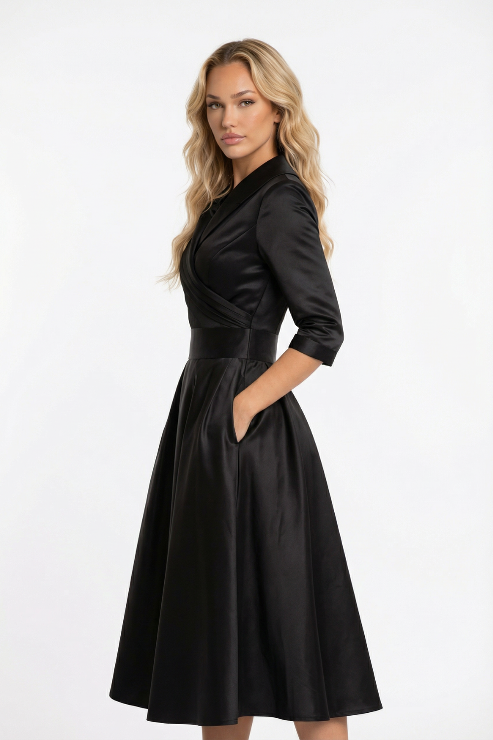 LINA | Vestido Midi de Satén