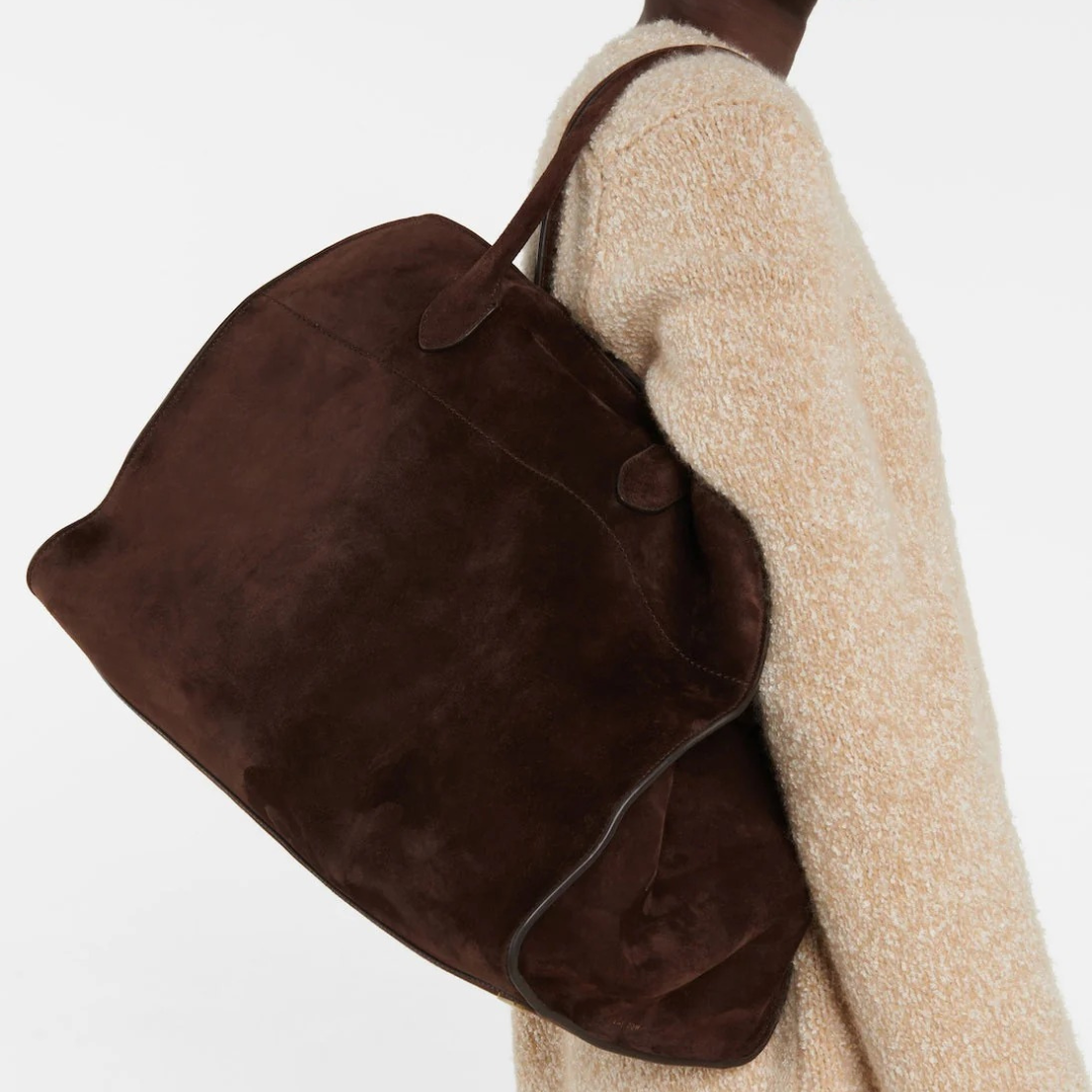 Leather tote bag