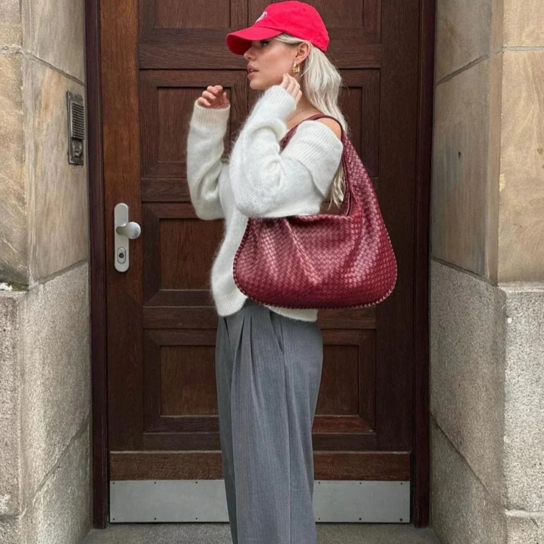 Elegant braided hobo bag