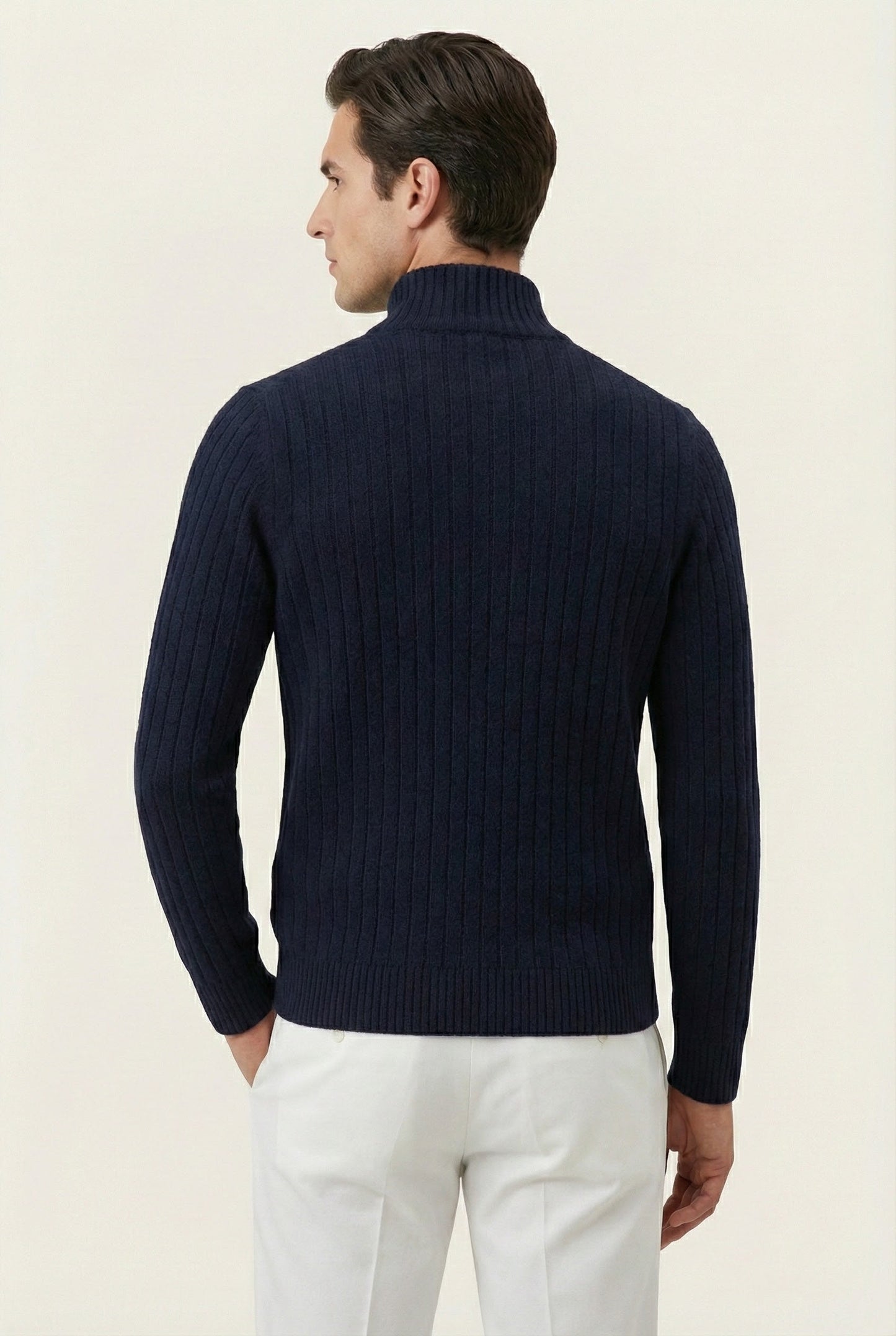 Léon Navy Rib Vest