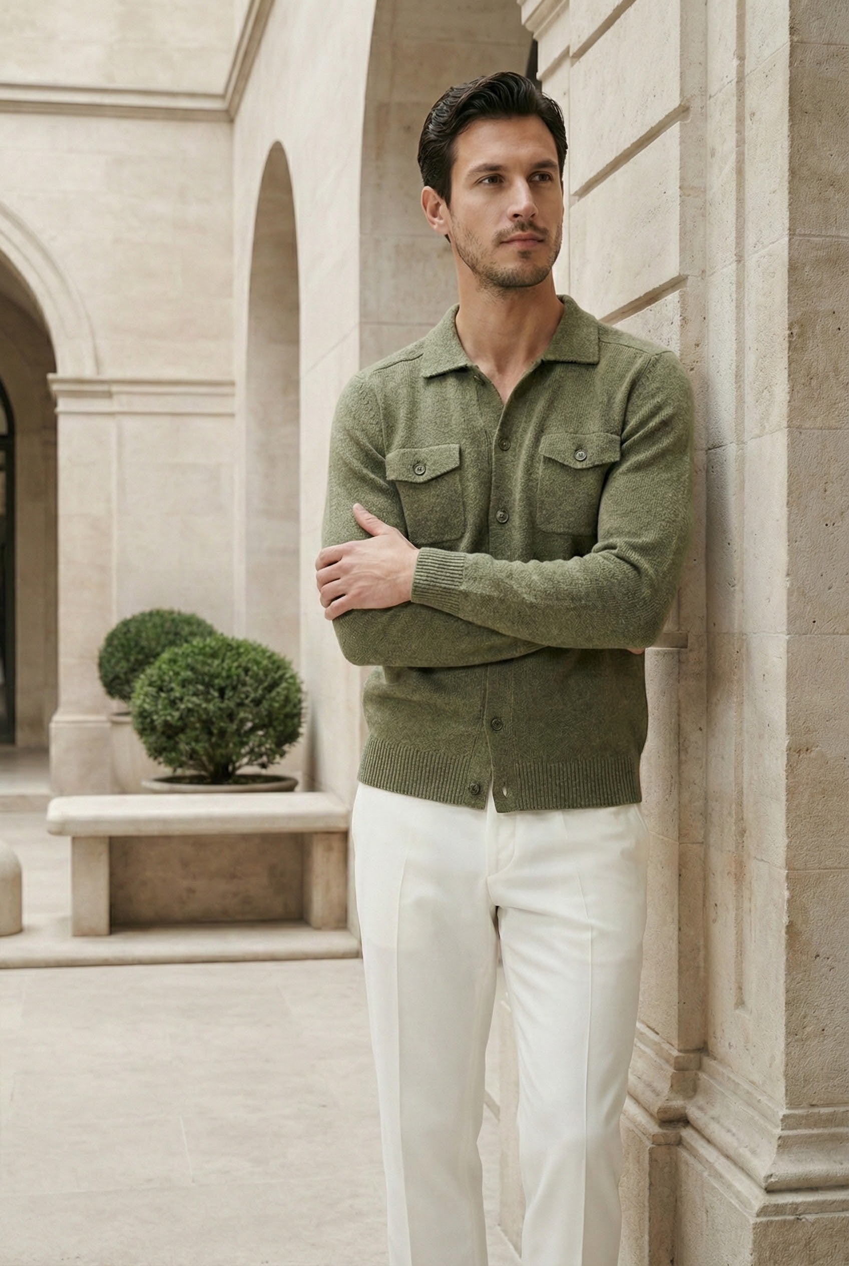 Santio Green Knit Vest – Lidia Nova