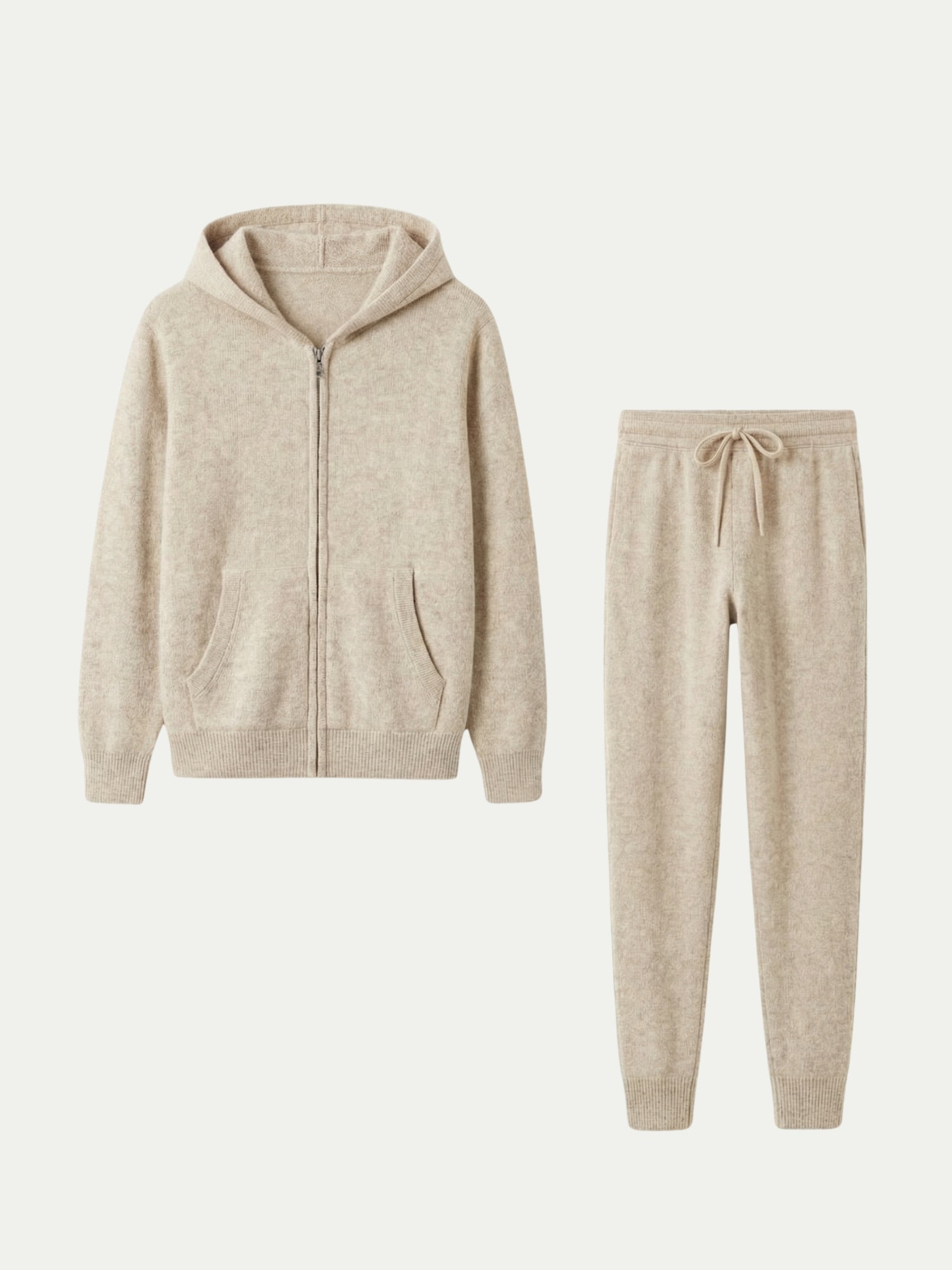 Beige Signature Set with Hoodie – Lidia Nova