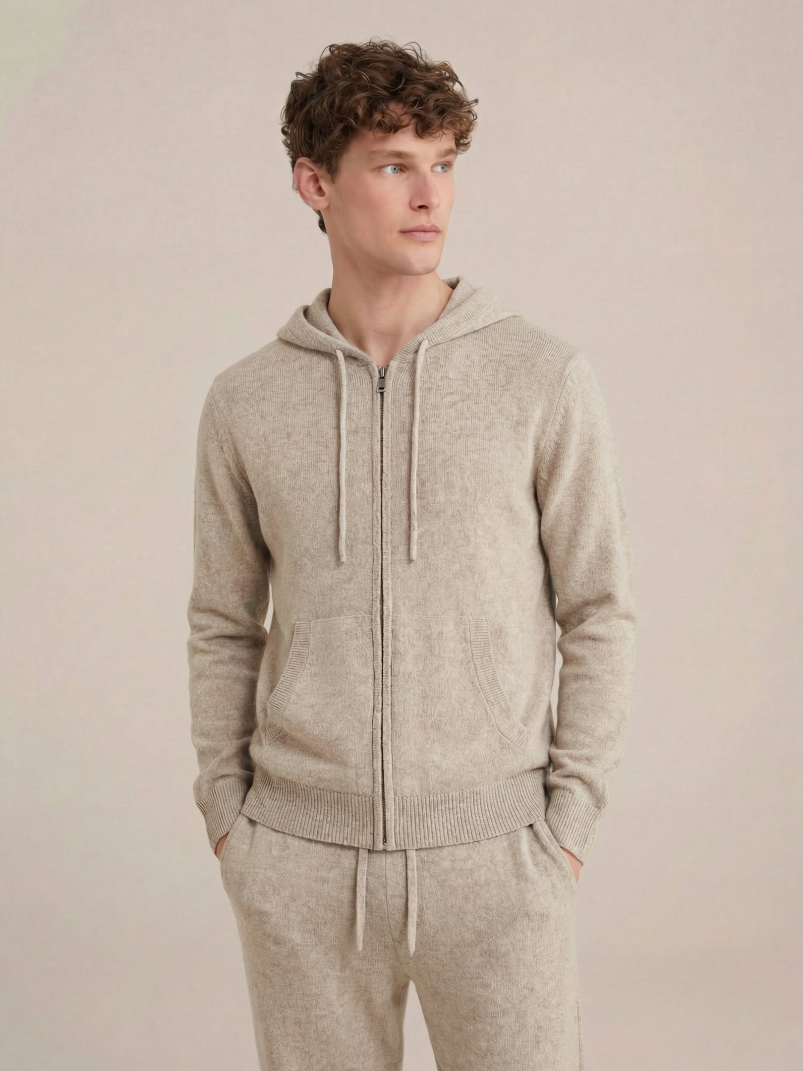 Beige Signature Set with Hoodie – Lidia Nova