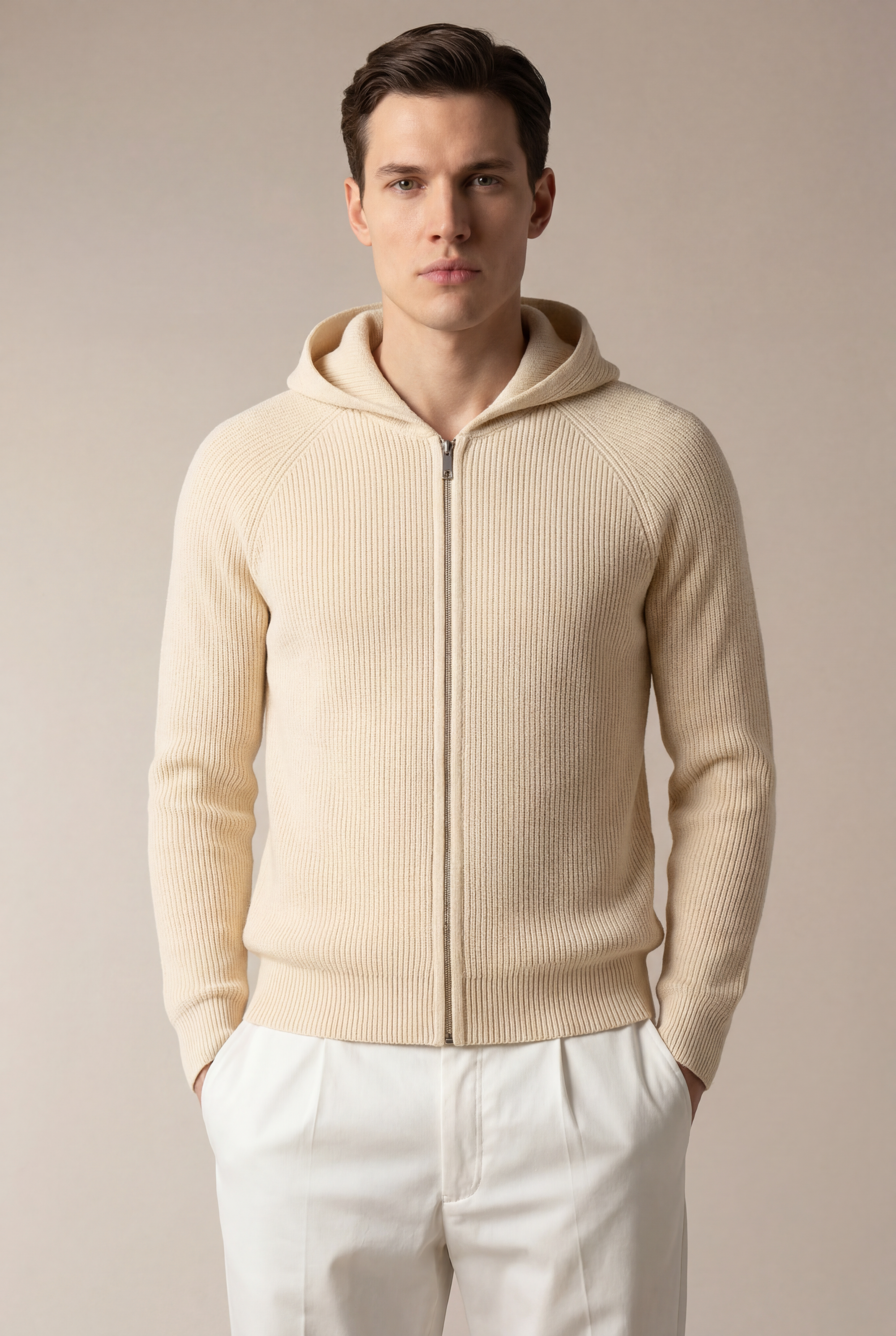 Siro Voyager Zip Up Beige