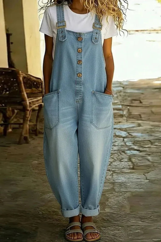 Mae™ | Peto vintage de algodón suave con efecto vaquero