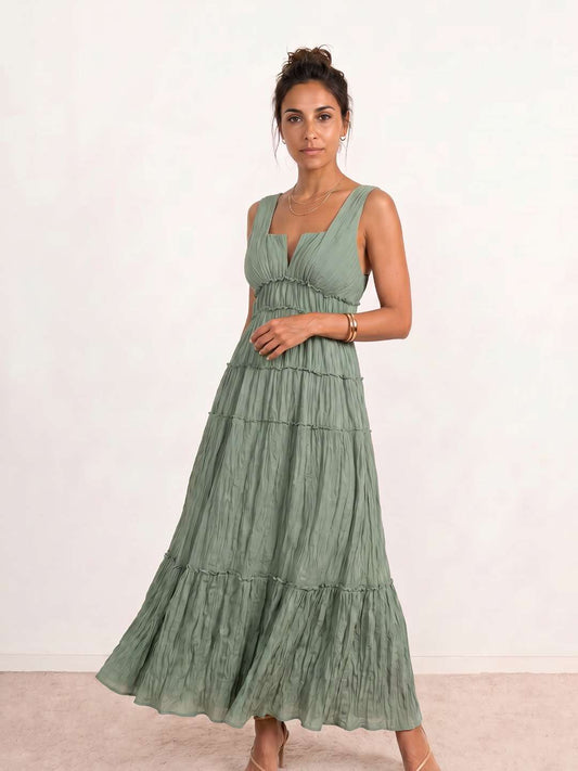 Vestido fluido efecto arrugado