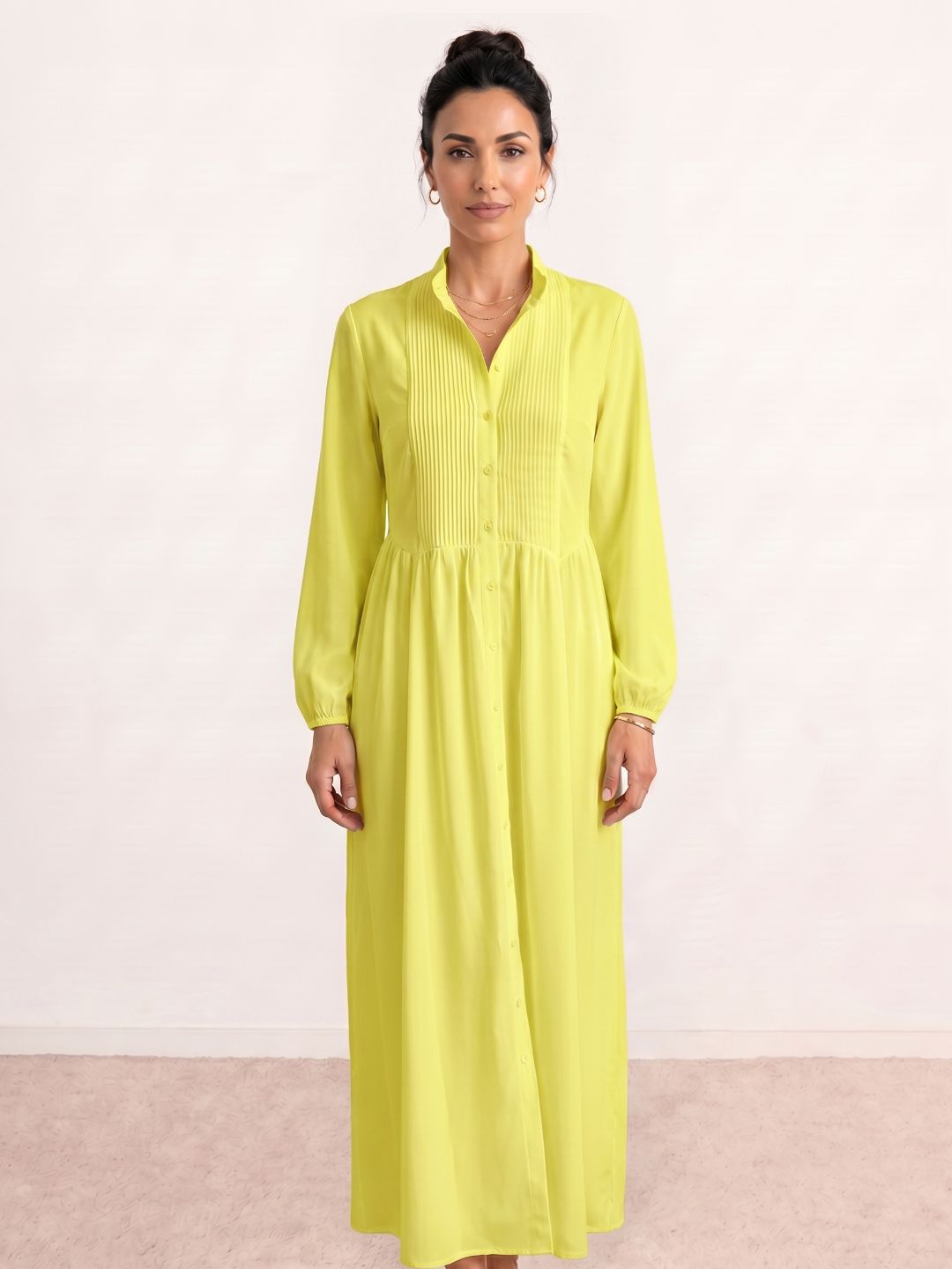 Pleated Shirt Dress – Lidia Nova