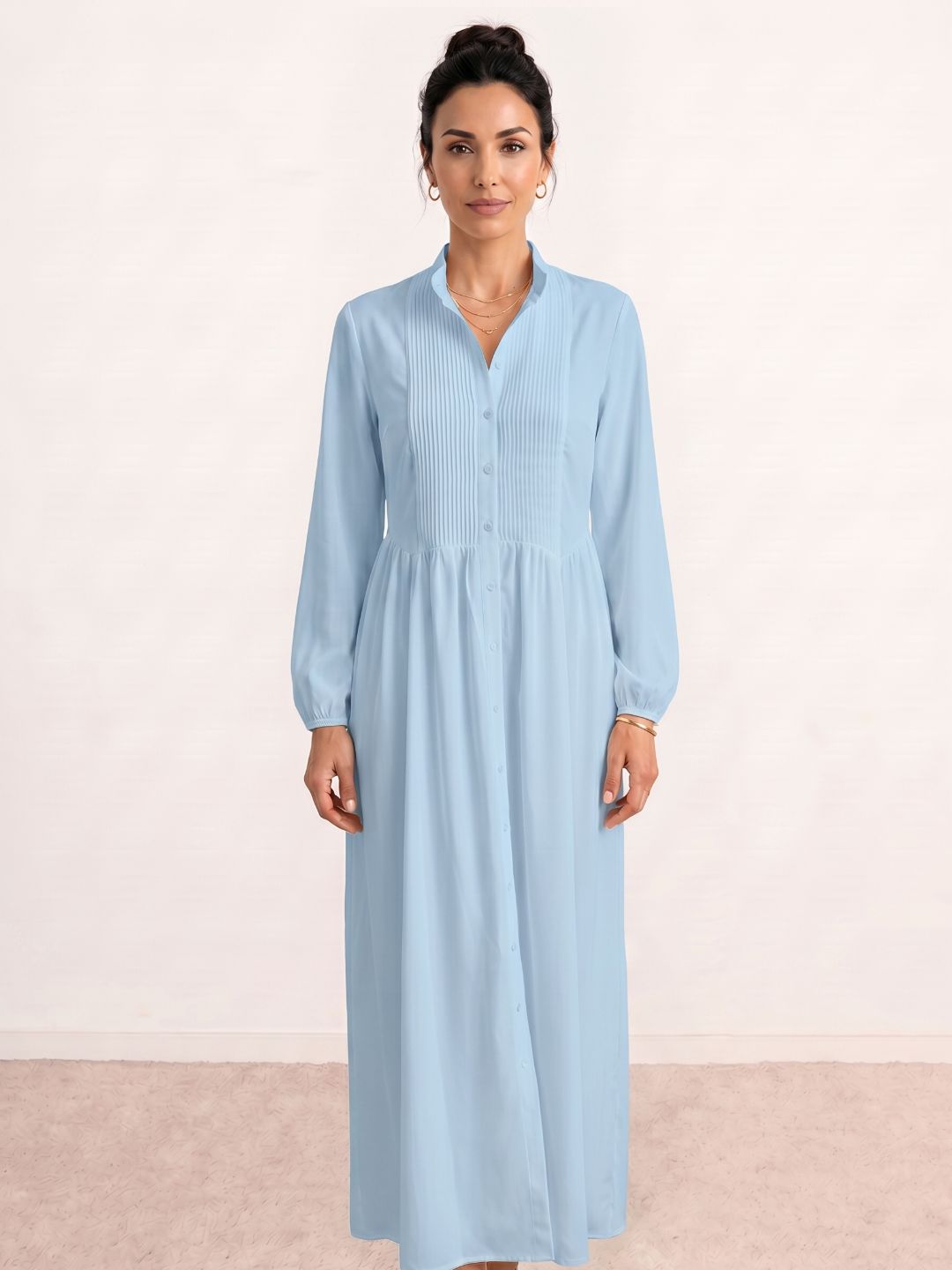 Pleated Shirt Dress – Lidia Nova