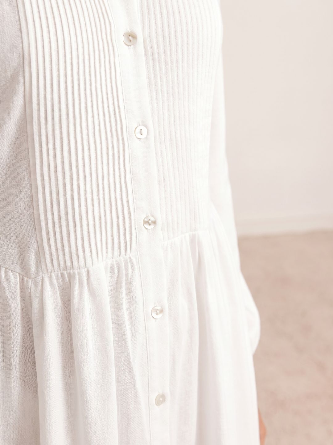 Pleated Shirt Dress