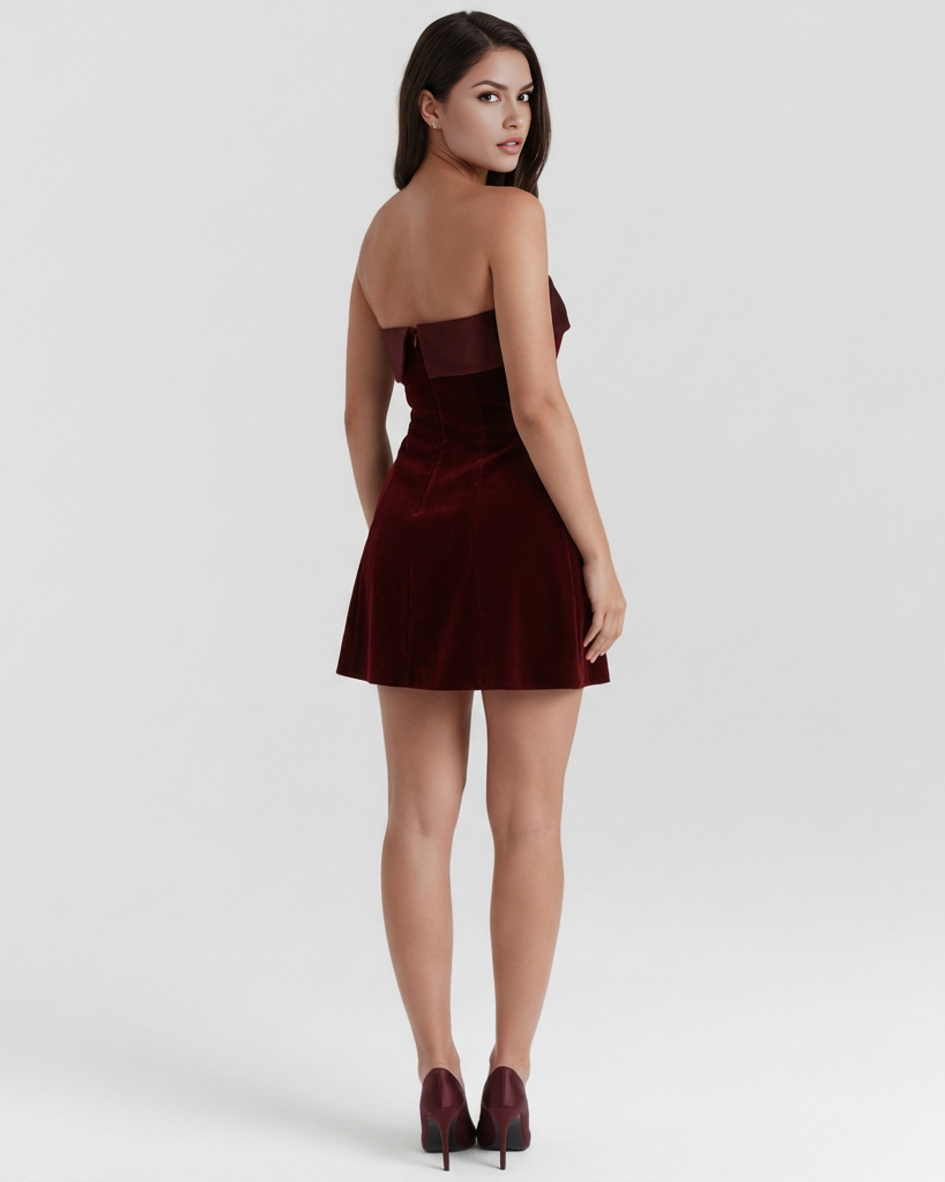 bhldn lydia off the shoulder corset mini dress Delcina | Burgundy | Womens Made of 100% GOTS certified organic cotton voile Ethically handmade in India Bra friendly Buttons down center front Smocking at neckline Tie at neckline Hand wash cold Off-Shoulder Layered Corset Micro Mini