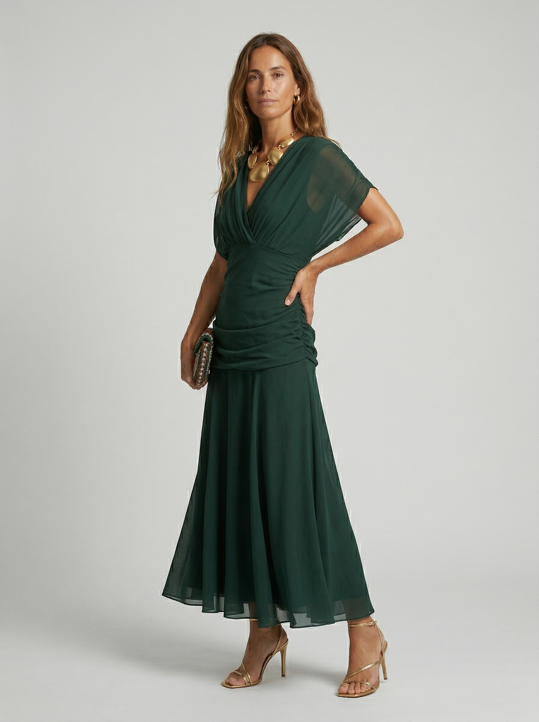 Nora | Vestido largo con escote en v - EDICIÓN LIMITADA
