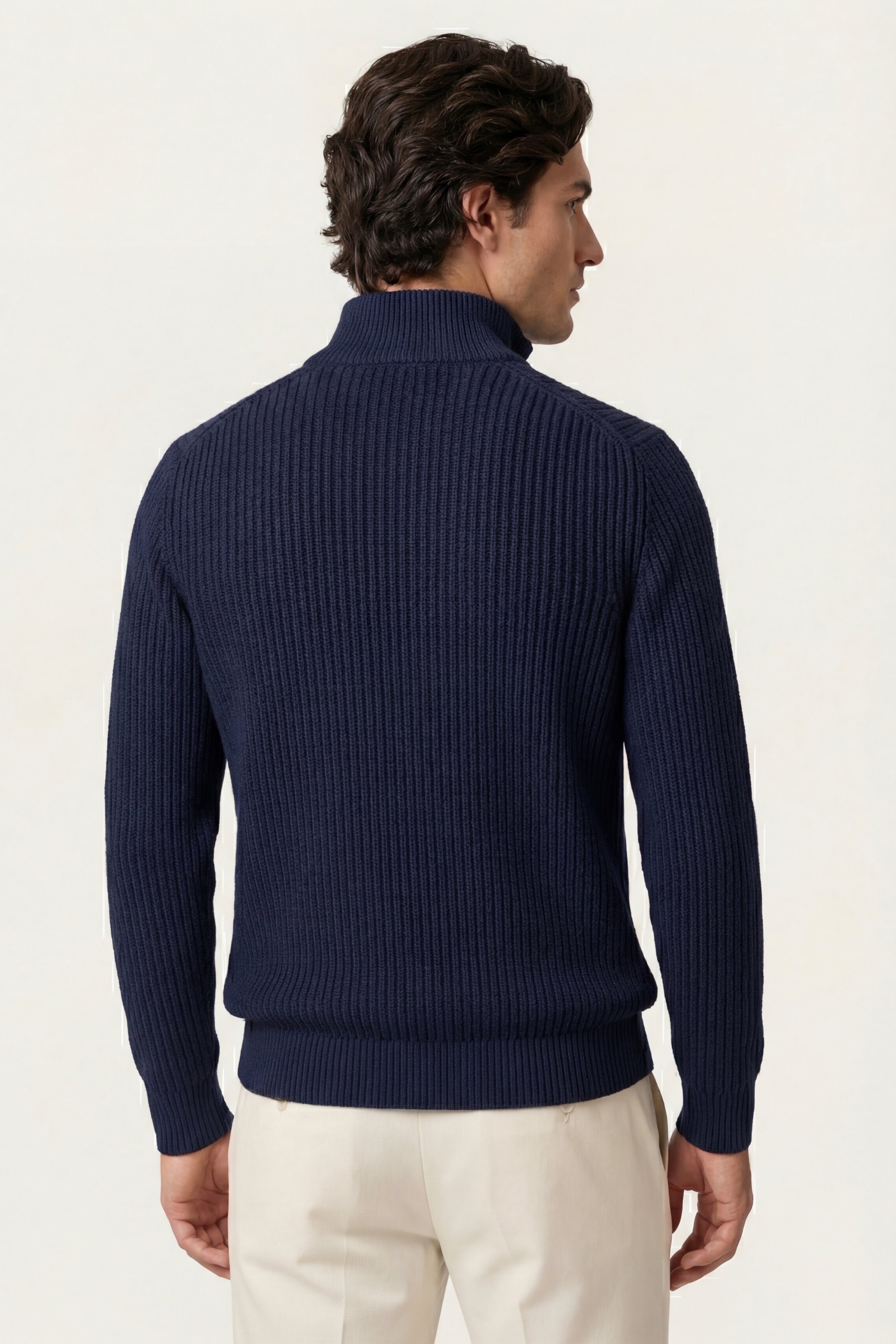 Sandron Navy Knit Zip – Lidia Nova