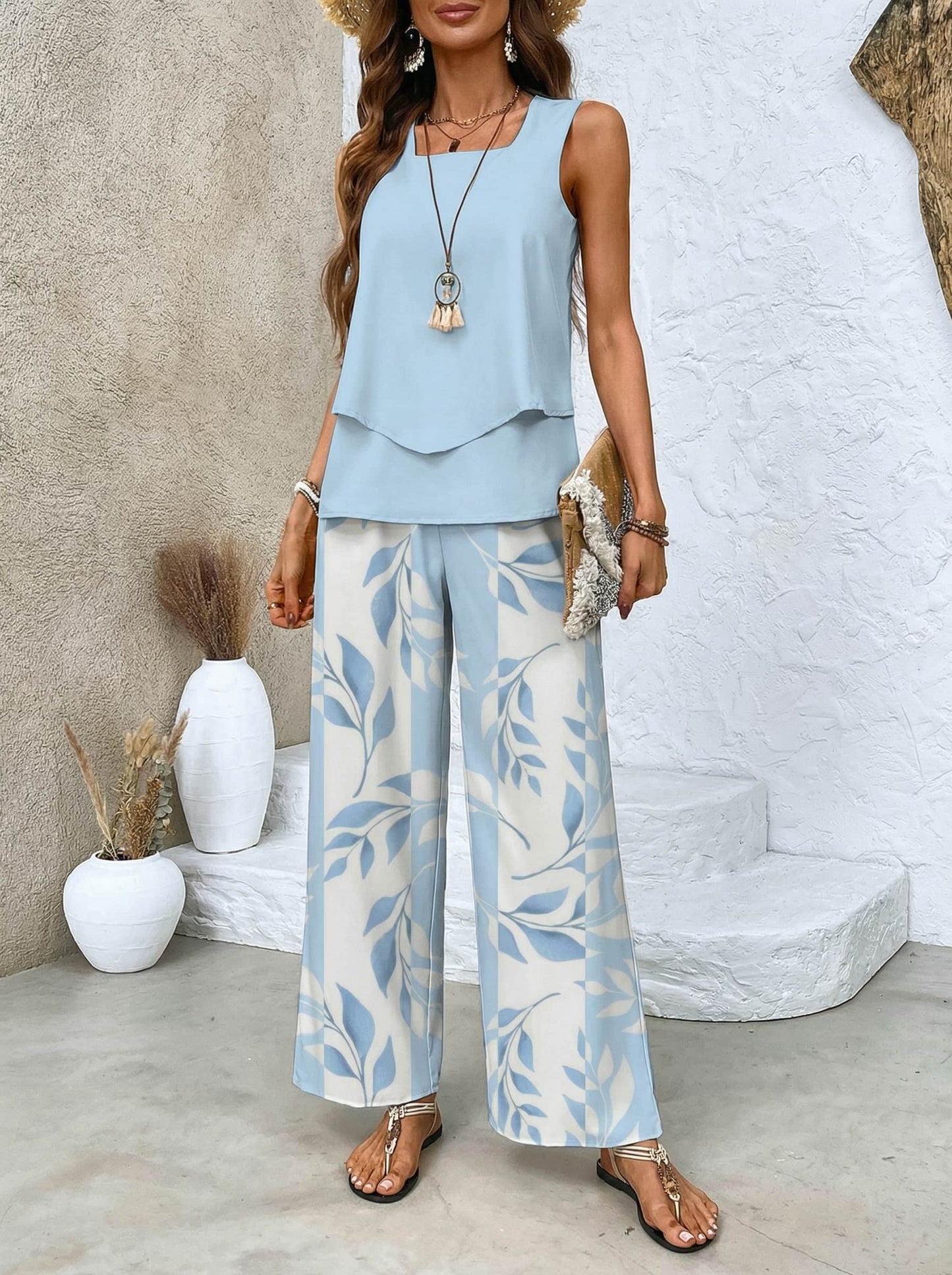 Two-piece printed fluid set
