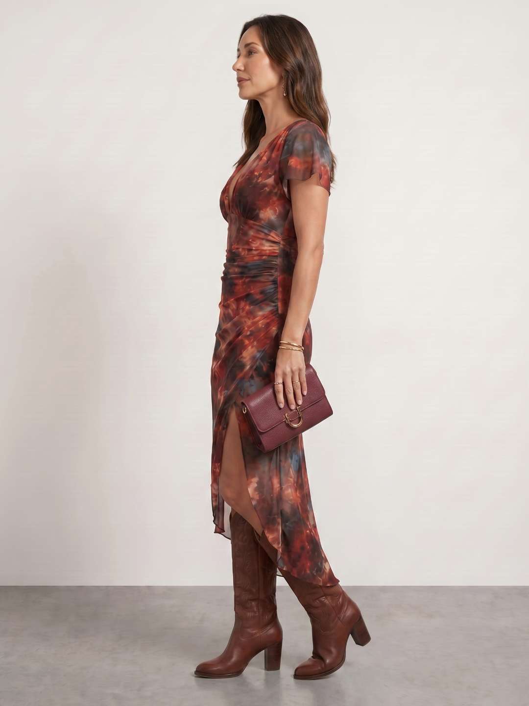 Midi dress with draped detail – Lidia Nova