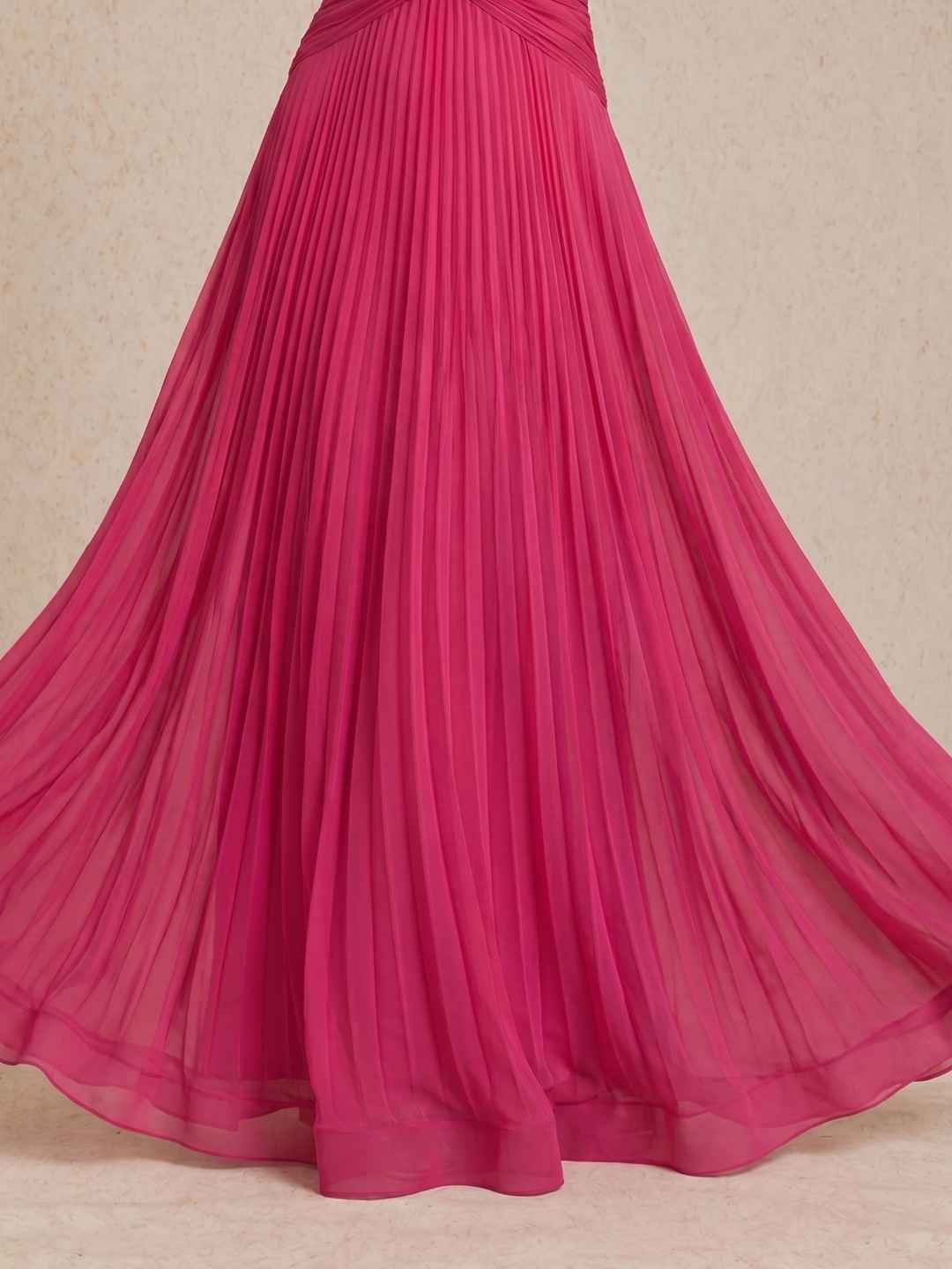 Pleated dress with knot detail – Lidia Nova