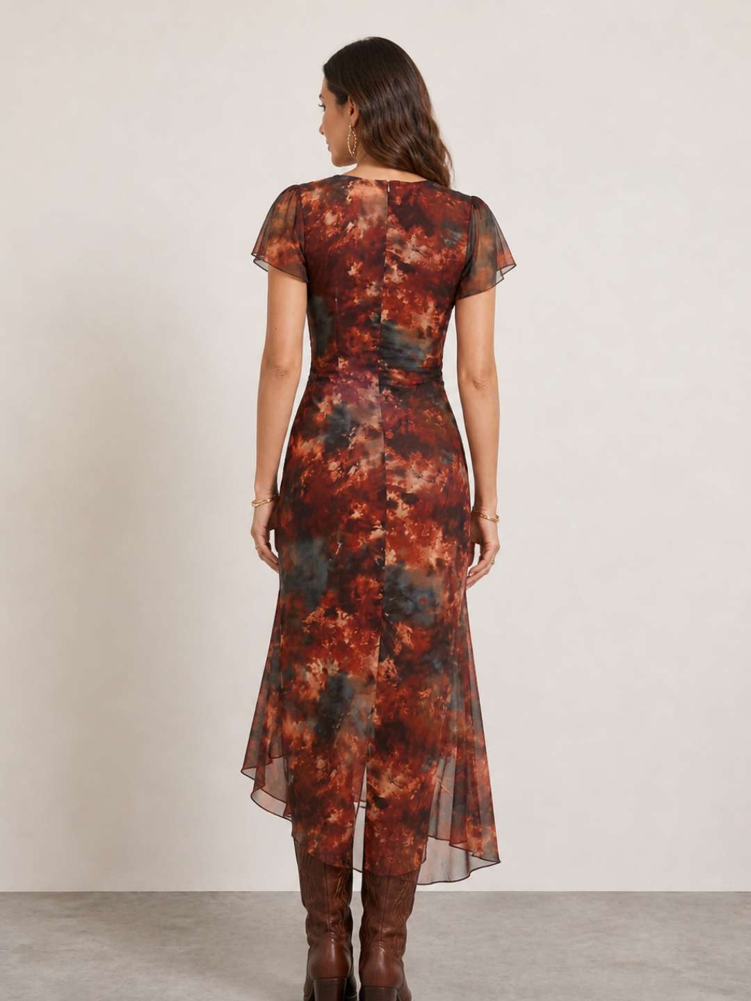 Midi dress with draped detail – Lidia Nova