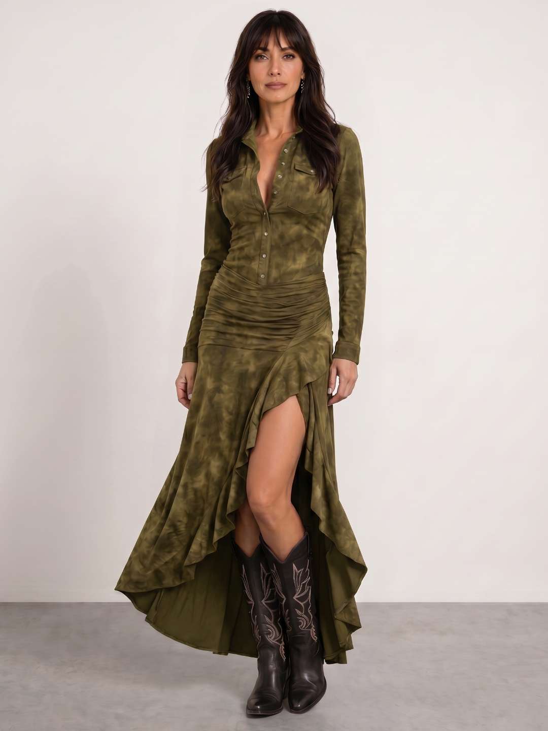 Cowboy dress with ruffles