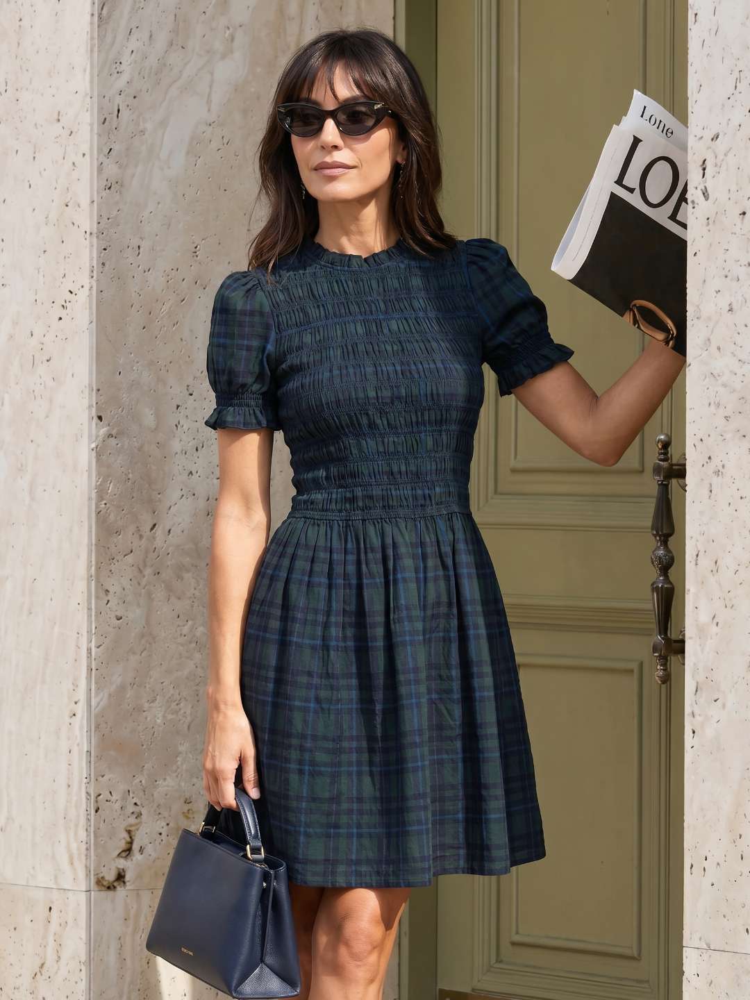 Gingham smocked dress – Lidia Nova