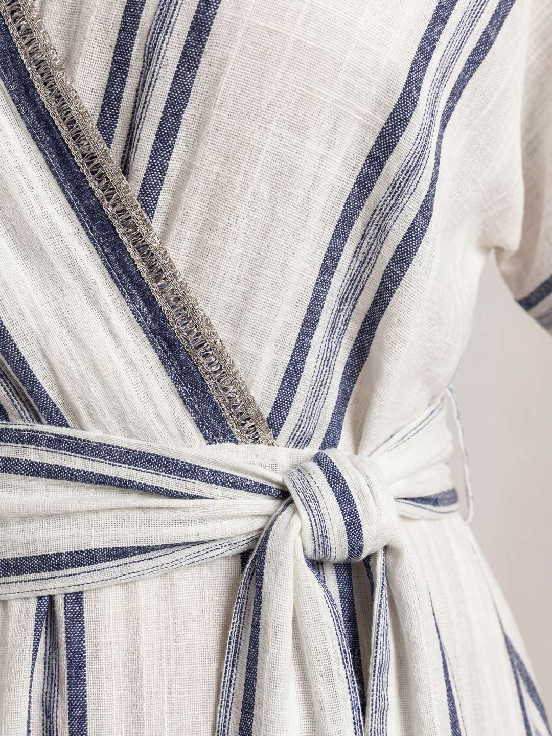 Midi wrap dress with belt