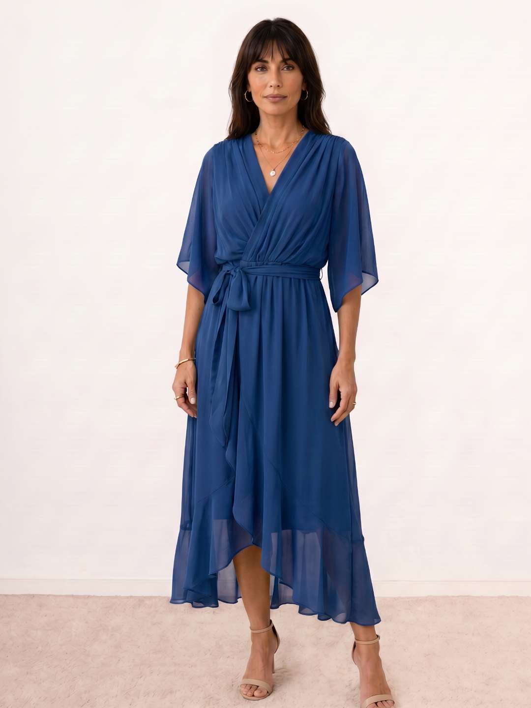wrap midi dress with Belt Made of 100% natural washed and soft heavyweight linen that has a thick texture and is perfect for the chillier weather Final Sale Plus Size Long