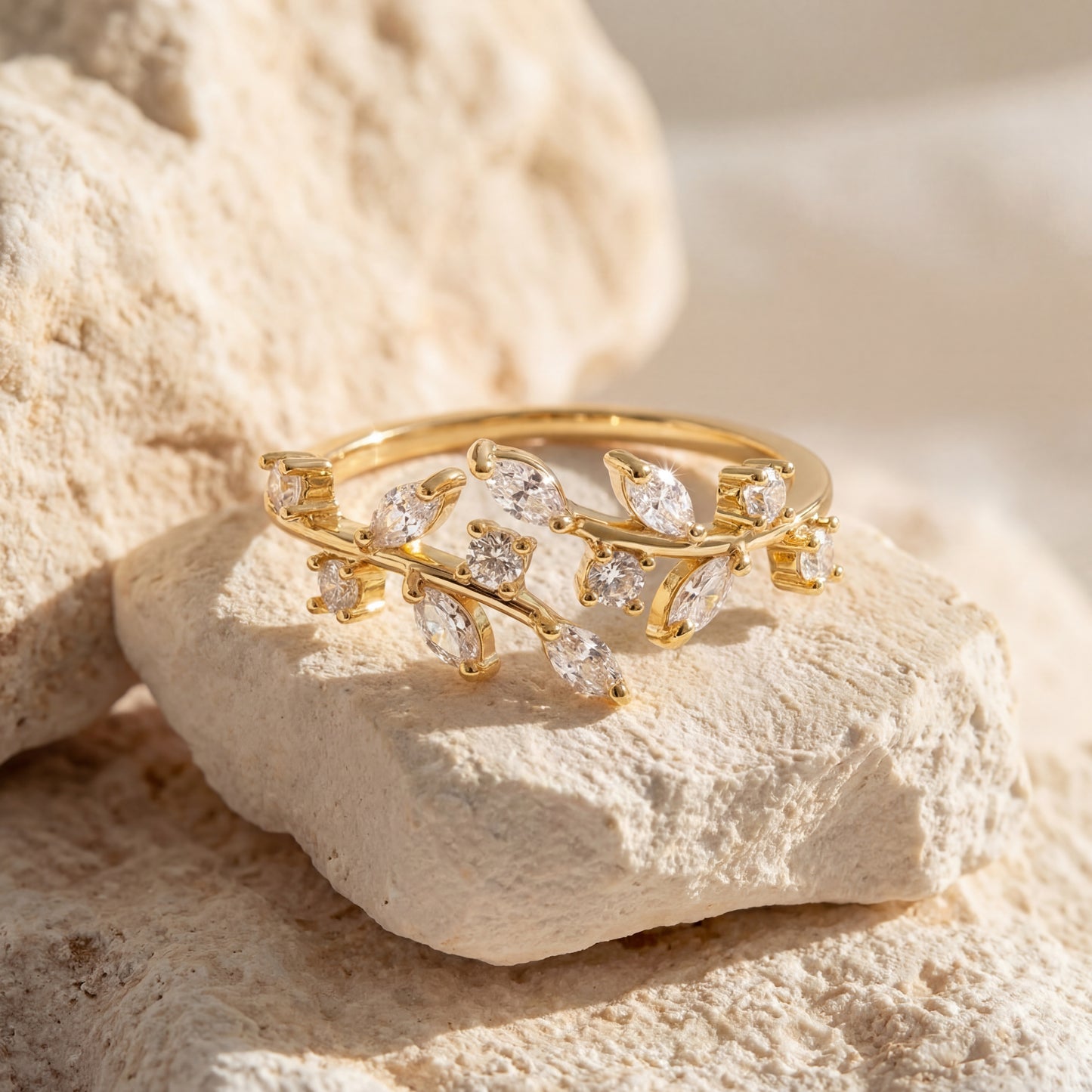 Spiral Crystal Ring