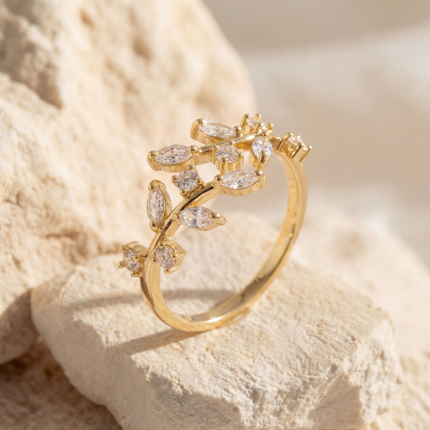 Spiral Crystal Ring