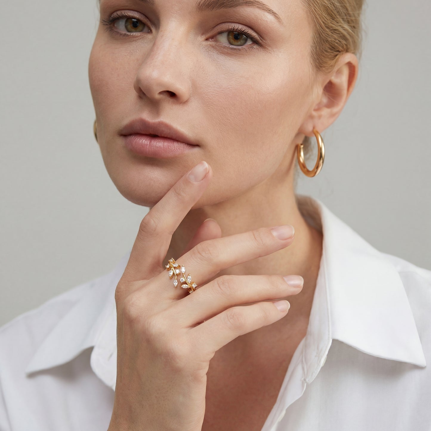 Spiral Crystal Ring