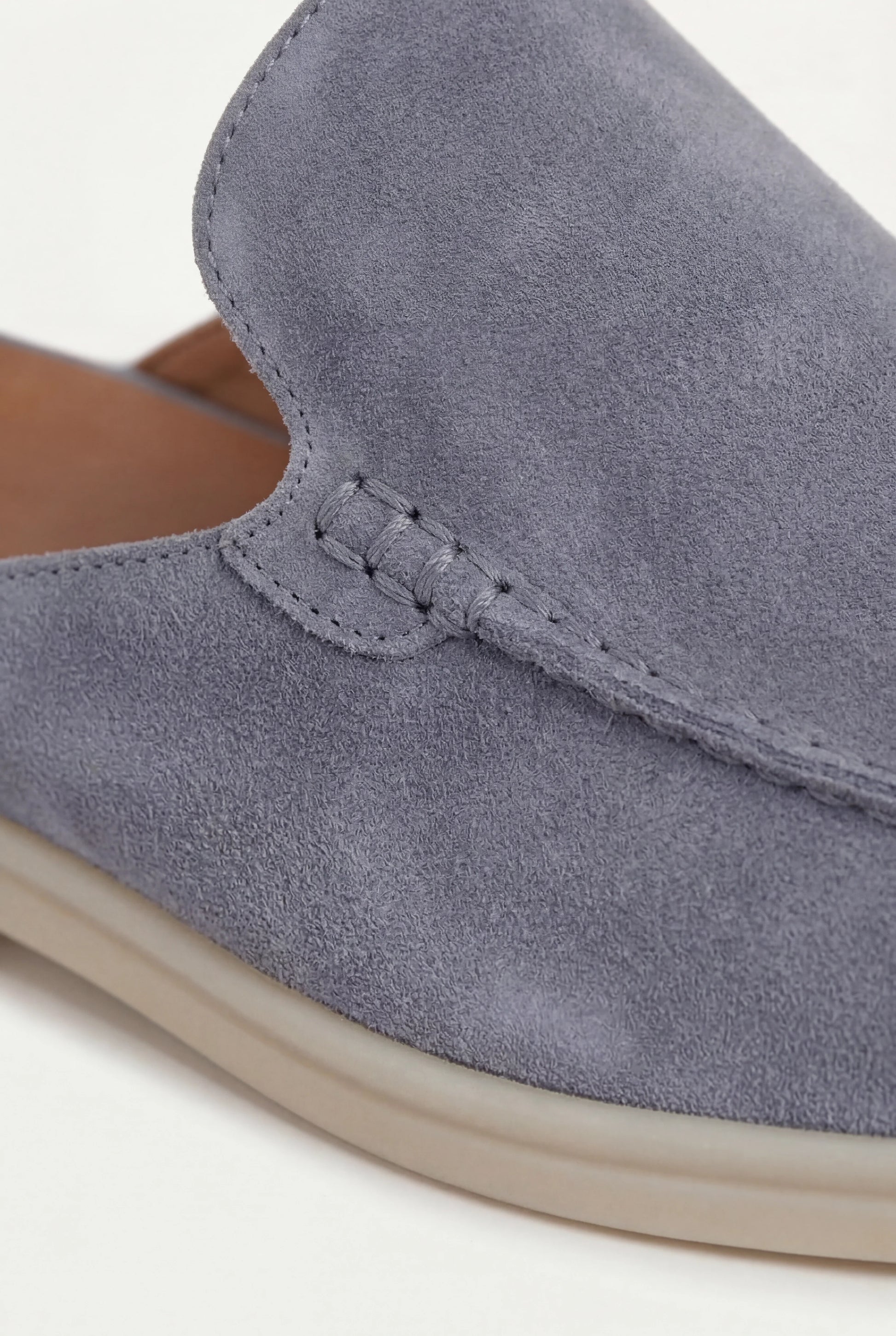 Baby Blue Suède Yacht Mule