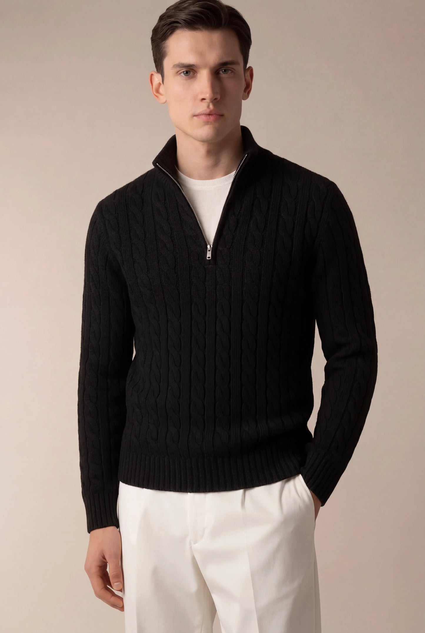 Sero Zip Knit Black