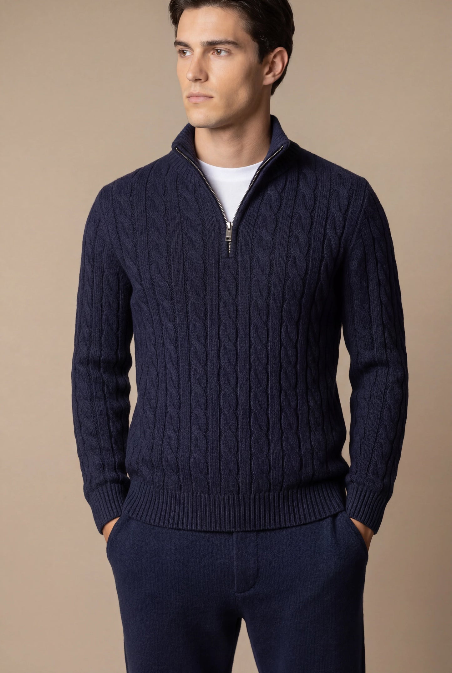 Sero Zip Knit Navy