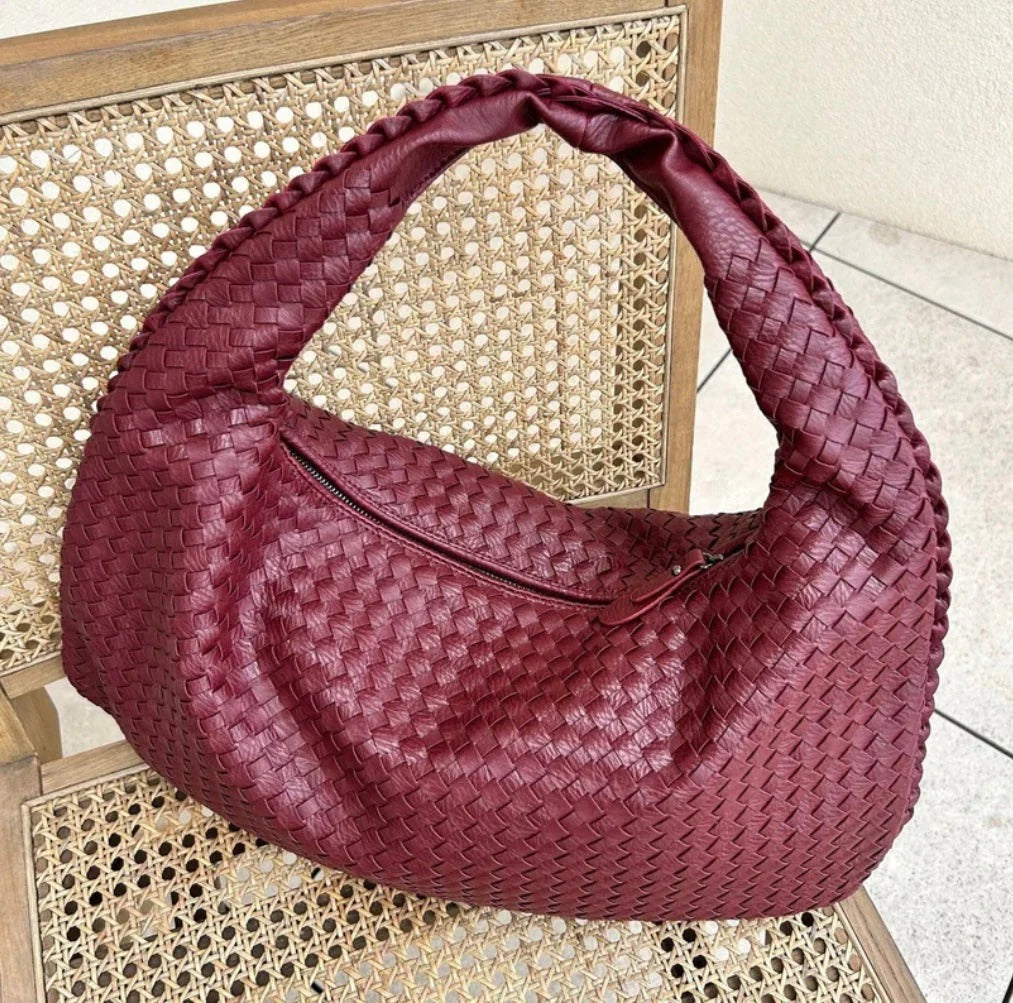 Elegant braided hobo bag