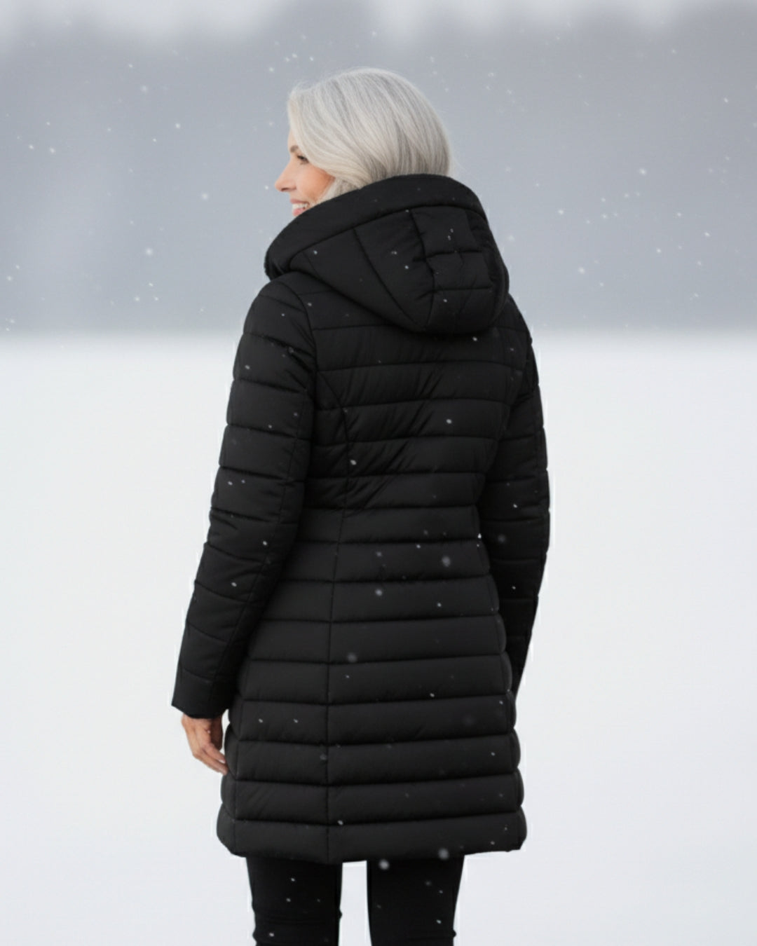 Quilted coat with fleece lining