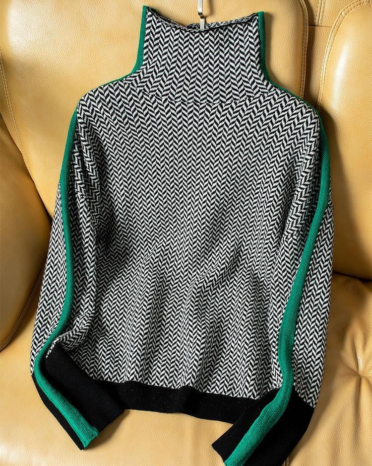 AMAYA | Suéter de Cuello Alto de Diseño