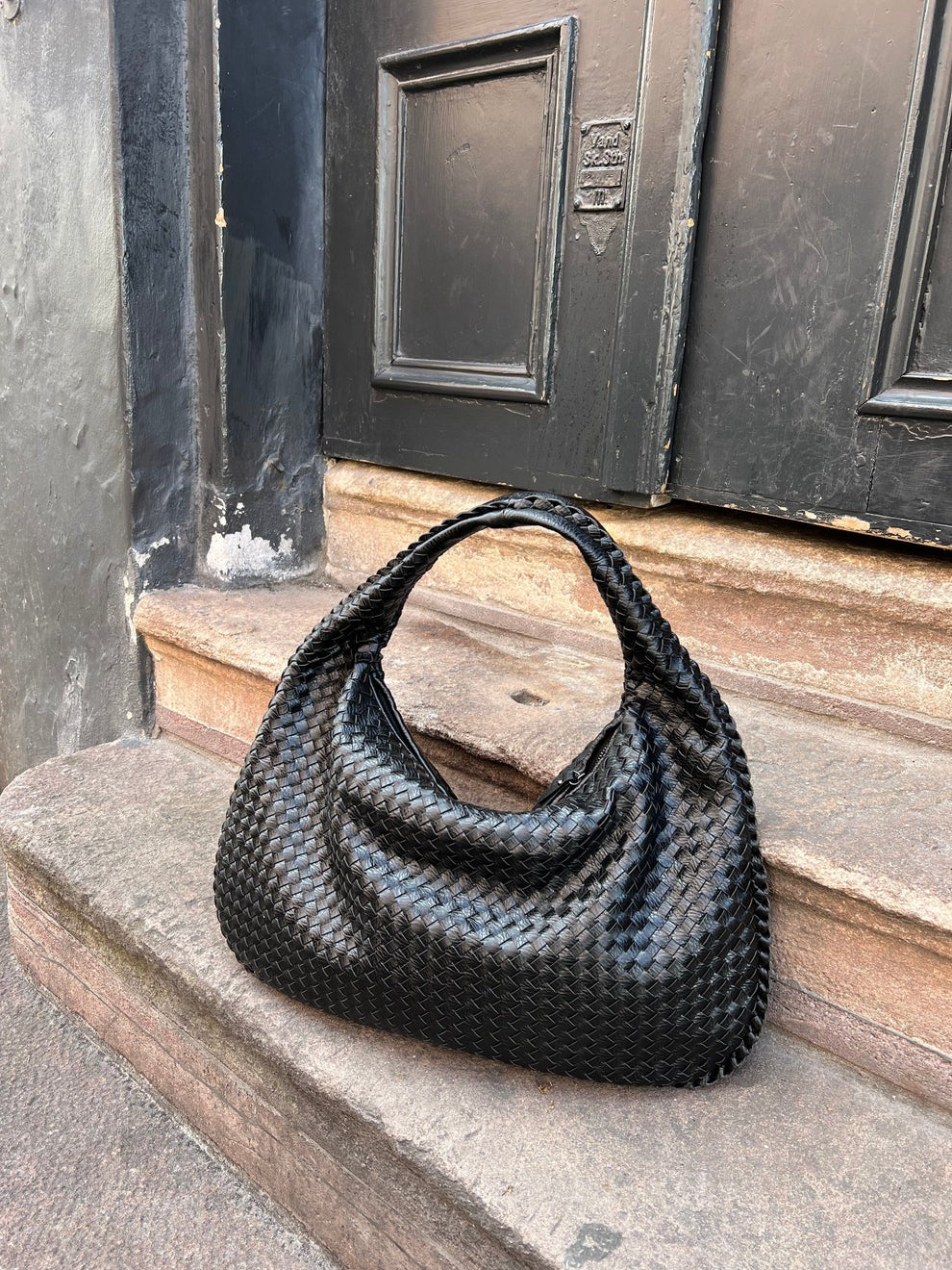 Elegant braided hobo bag