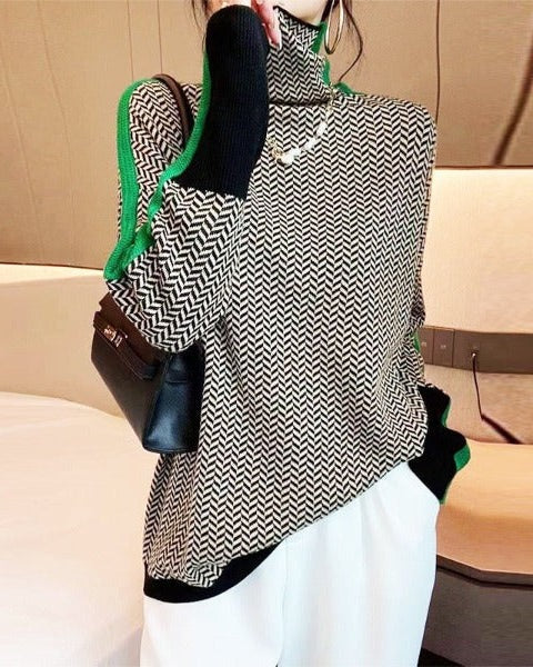 AMAYA | Suéter de Cuello Alto de Diseño