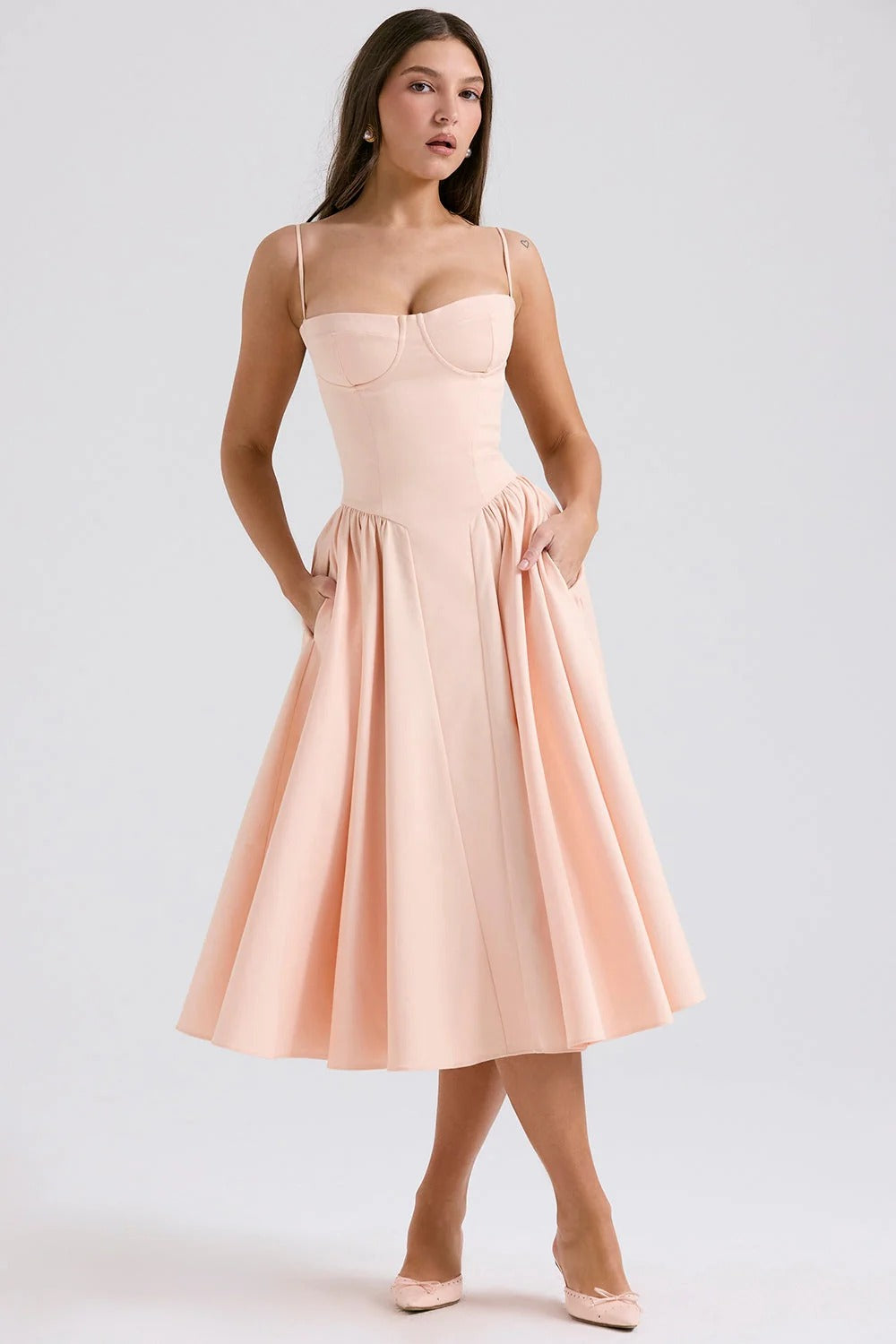 ELINA | Vestido Midi con Corsé