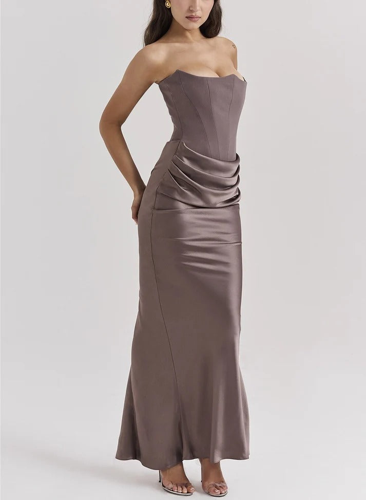 DALIA | Vestido Largo De Satén