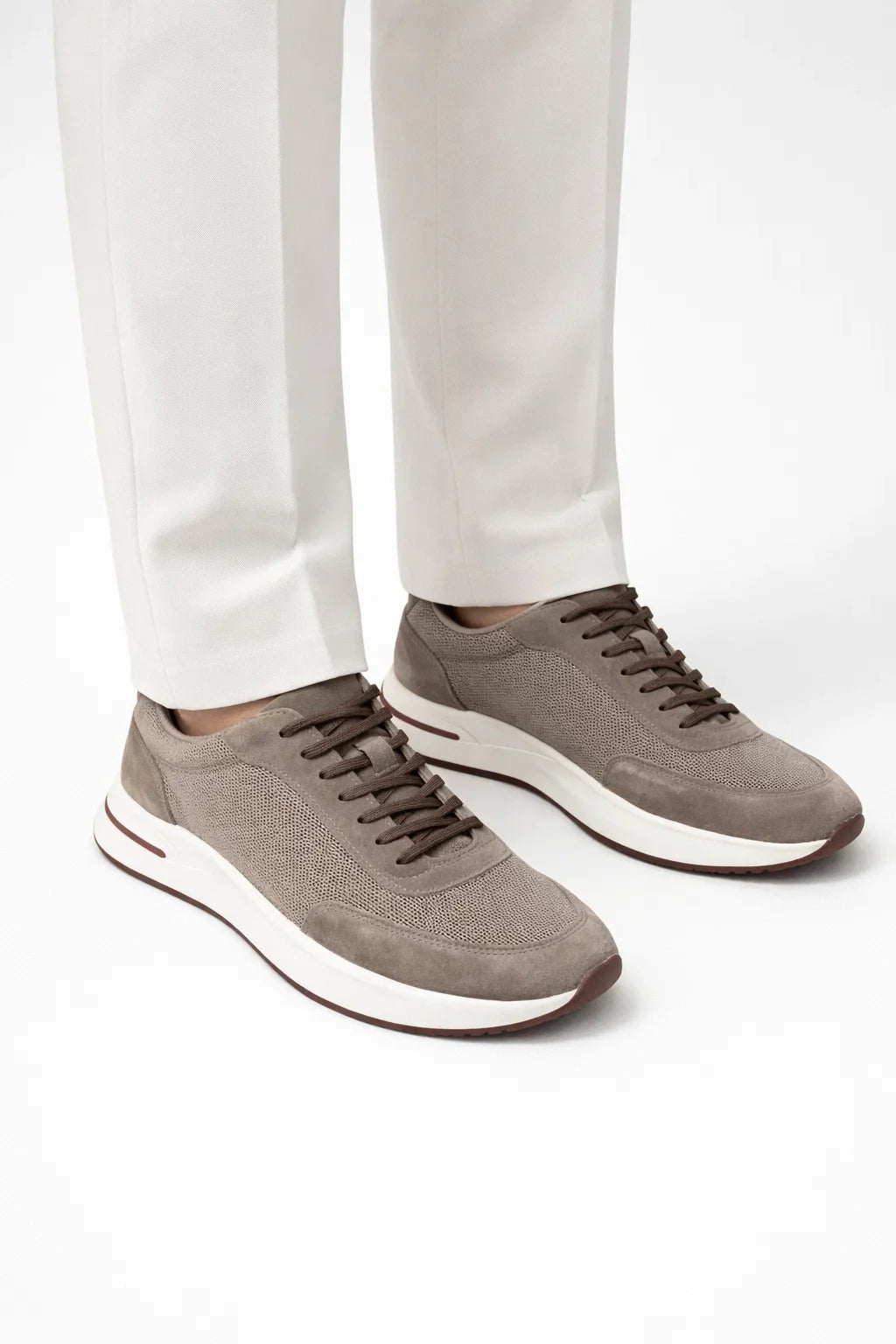 Giuliano Suede City Sneaker Beige